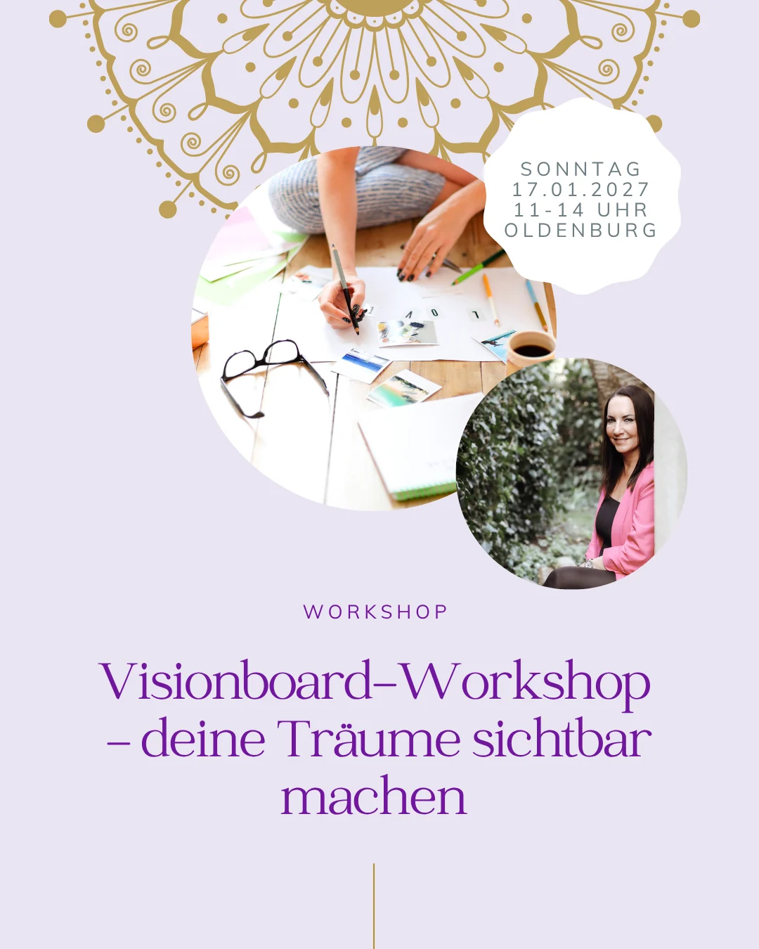 Visionboard-Workshop in Oldenburg Flyer Visionboard-Workshop in Oldenburg